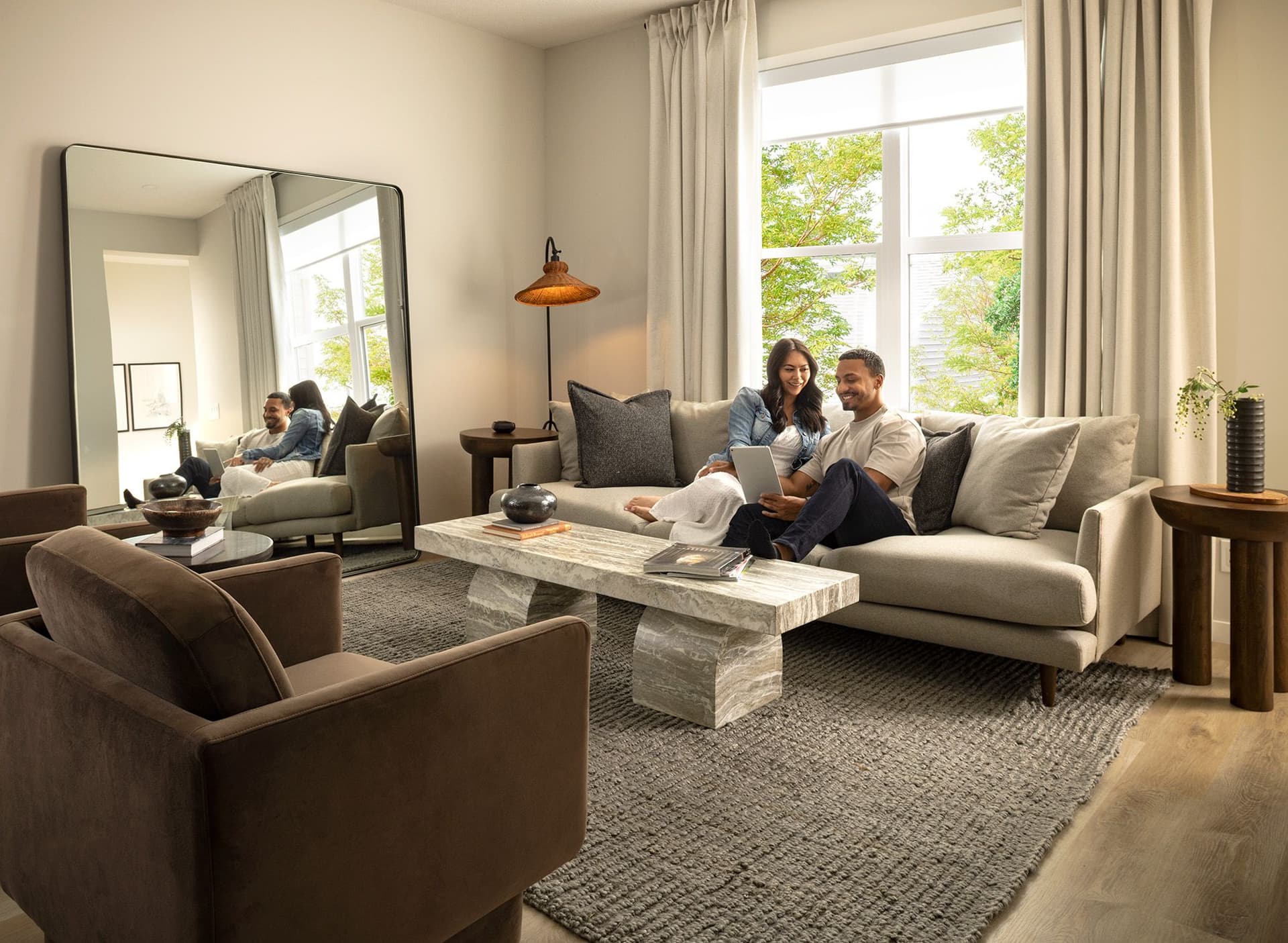 Young Couple in the Heath Lifestyle Room.