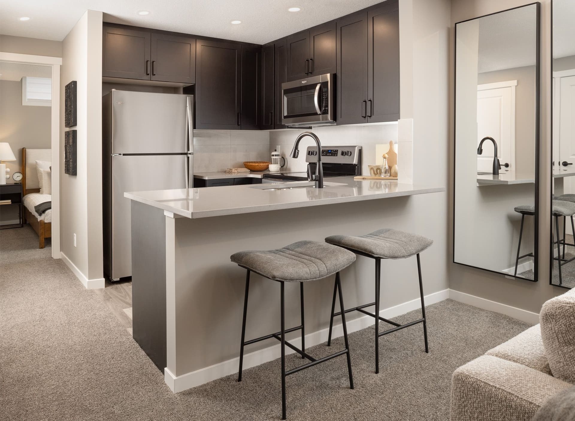 Kitchen in basement suite.